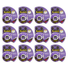 Scotch Satin-Finish GiftWrap Tape: 3/4 in. x 650 in. Translucent 12-pack