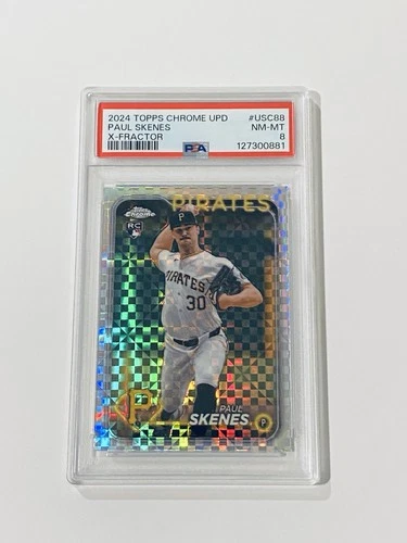 2024 Topps Chrome Update Series - Paul Skenes #USC88 X-Fractor (RC) PSA 8