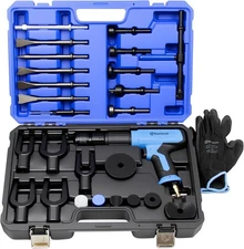 27PCS Air Hammer Kit,2500 BPM Pneumatic Hammers Chisels Set w/Carry Case