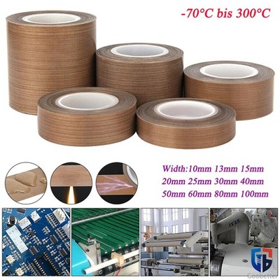 125x 10M/Rolle High Temperature PTFE Tape Film Self Adhesive -70°C bis 300°C