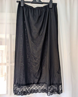 BHS Women’s Black Slip underskirt Size 16 Polyester with Lace Trim
