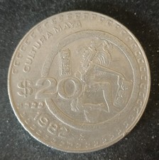 1265 Mexico 20 Peso Coin dated 1982 in Copper Nickel KM#486