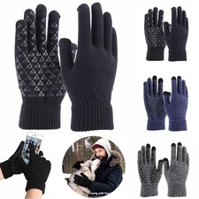 Winter Knit Gloves Touchscreen Warm Thermal Men Women Windproof Mittens Gloves