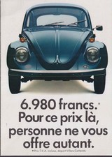 Volkswagen mailer: 6.980 francs Pour ce prix là ne vous offre autant 1968