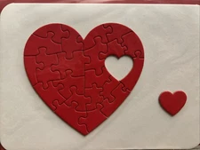 You Complete Me Heart Puzzle Greeting Card with Red Envelope Papyrus 5x7