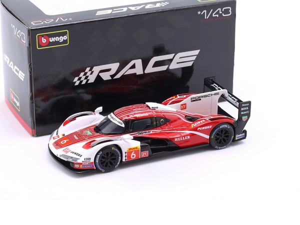 Bburago Modellauto Porsche 963 Penske 6 24 MaßStab 1:43 Sammler 18-60057-image