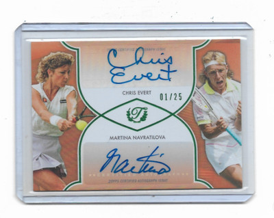 2025 TOPPS TRIUMPHANT TENNIS---CHRIS EVERT--MATINA NAVRATILOVA----AUTO----01/25