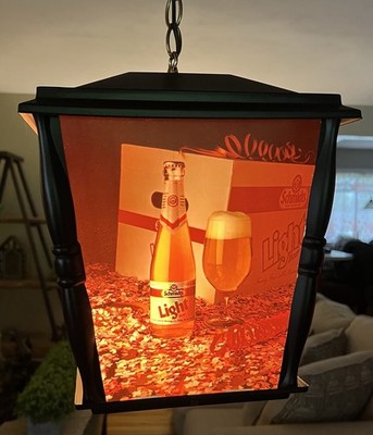 Rare 1970's VTG SCHMIDT BEER 4 Sided Rotating MOTION Bar Light