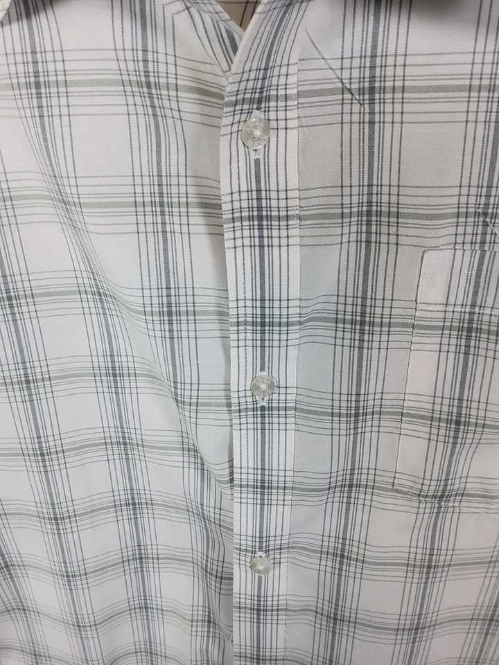 Tony Hawk Gris/Blanco Cuadros Rt. Camisa abotonada gráfica hombro trasero talla XL... Foto 3 de 4