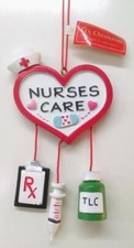 Nurses Care Ornament 3.5 Inches