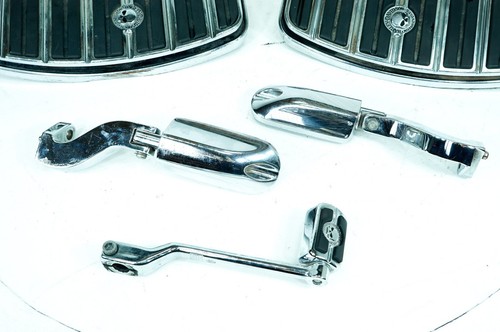 13 Harley Electra Ultra Touring Left & Right Floorboard Foot Rest Skull 1328 - Picture 13 of 15
