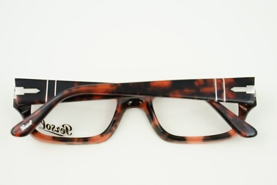 New! 3347-V 1212 Persol 53-20-145 Red Havana Eyeglasses  display picture 2