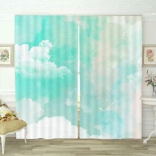 Aesthetic Operation 3D Curtain Blockout Photo Printing Curtains Drape Fabric