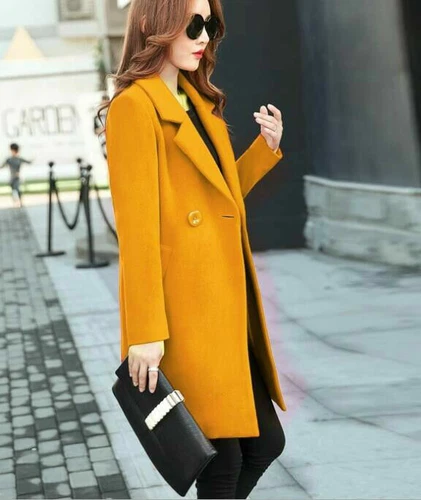 Women's Warm Wool Blend Double Breasted Long Overcoat Trench Coat Outwear Jacket - Bild 10 von 19