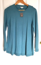 New J.Jill cotton blend blue topez sweater. Szm.