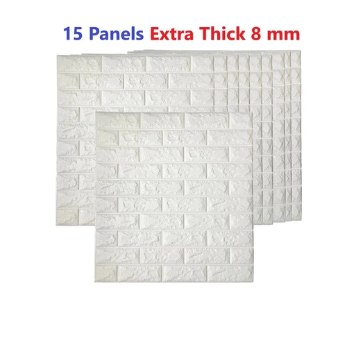 3D Brick Foam Wallpaper 87 sqft 8mm Peel & Stick Self Adhesive Panels Wall Home