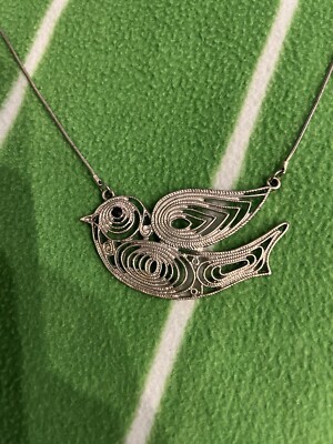 Filigree Peace Dove Metal Necklace. Enchanting. Show Your Love Of Birds
