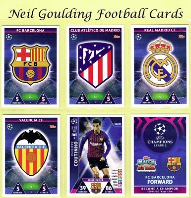 Topps Match Attax   Champions League 2018-19   Fußball Karten #1 bis #72