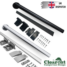 Campervan Table Leg & Rail Kit, Sturdy Design, Black/Silver, Motorhome Table