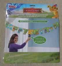 Kit de pancarta de cumpleaños de guardia de león suministros de fiesta Rey león agregar una edad pancarta personalizada