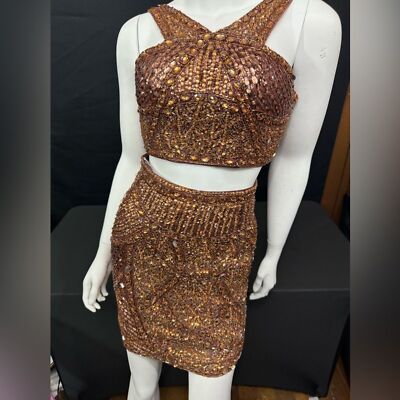 brown formal mini dress Draped Open-Back A-Line Mini Dress in Chocolate Brown