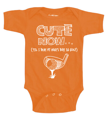 Cute Now... 'Til I Beat My Aunt's Butt in Golf Baby Infant Cotton Bodysuit