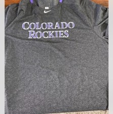 Nike player worn Mike Dunn #38 colorado rockies dugout MLB shirt XL