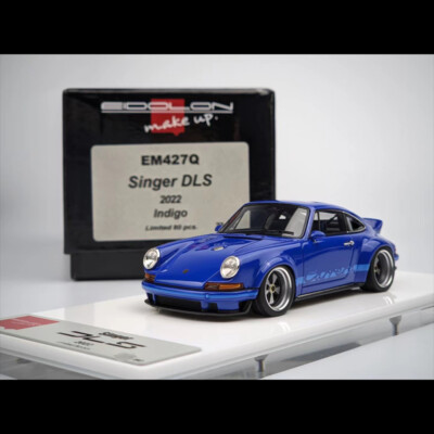 Make Up 1:43 Porsche Singer DLS 2022 Indigo Limited Diecast Car