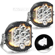 5 Inch Led Shooter Pod Spot Side Flood Combo Lights Drl Amber Driving Lights.