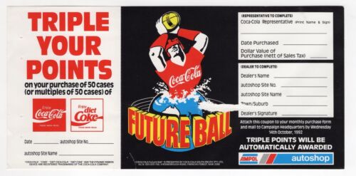 Coca-Cola Triple FutureBall Points at Autoshop Coupon 1992 - 第 1/2 張圖片