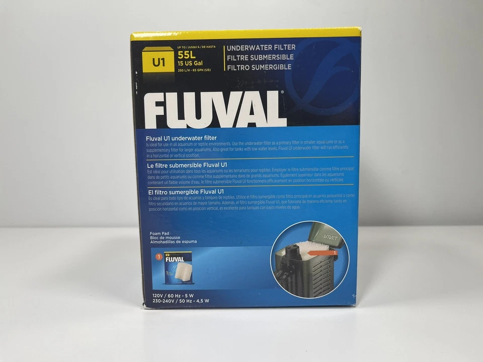 Fluval U1 Underwater Filter 15 Gallon Aquarium - Fish, Axolotl, Turtles, & More - Image 3 of 4