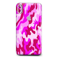 Skins Decal Wrap for Apple iPhone XS Max pink camo, camouflage