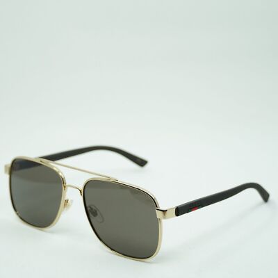 GUCCI GG0422S 003 Gold/Brown 60-17-140150 Sunglasses New Authentic