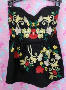 peplum embroidered tops