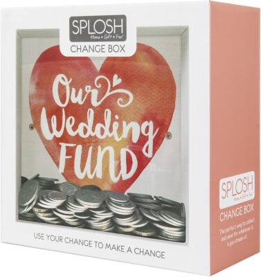Splosh Our Wedding Fund Liebe rot weiß Herz Geldwechsel Box Spargeld Geschenkidee
