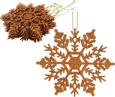 Christmas Concepts  12 x 10 cm KUPFER Glitzer Schneeflocke Baumschmuck (DC72)