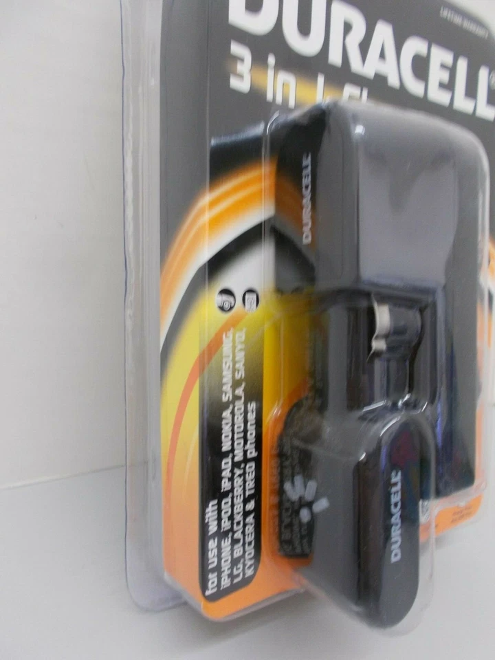 Cargador de teléfono celular DURACELL 3 en 1 modelo DU8001 iPhone, LG, Samsung Foto 3 de 4