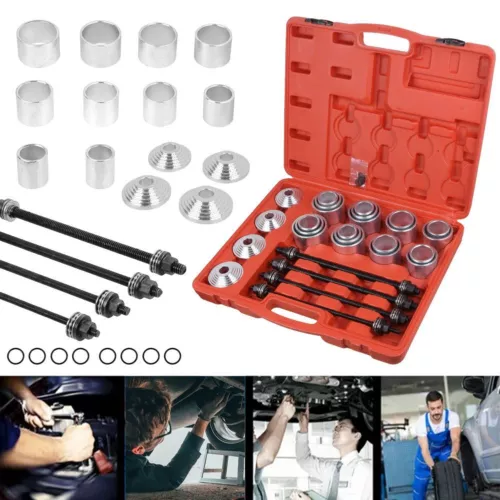 28PCS Press and Pull Sleeve Kit Bush Bushing Bearing Remover Installer Tool Set - Picture 2 of 11