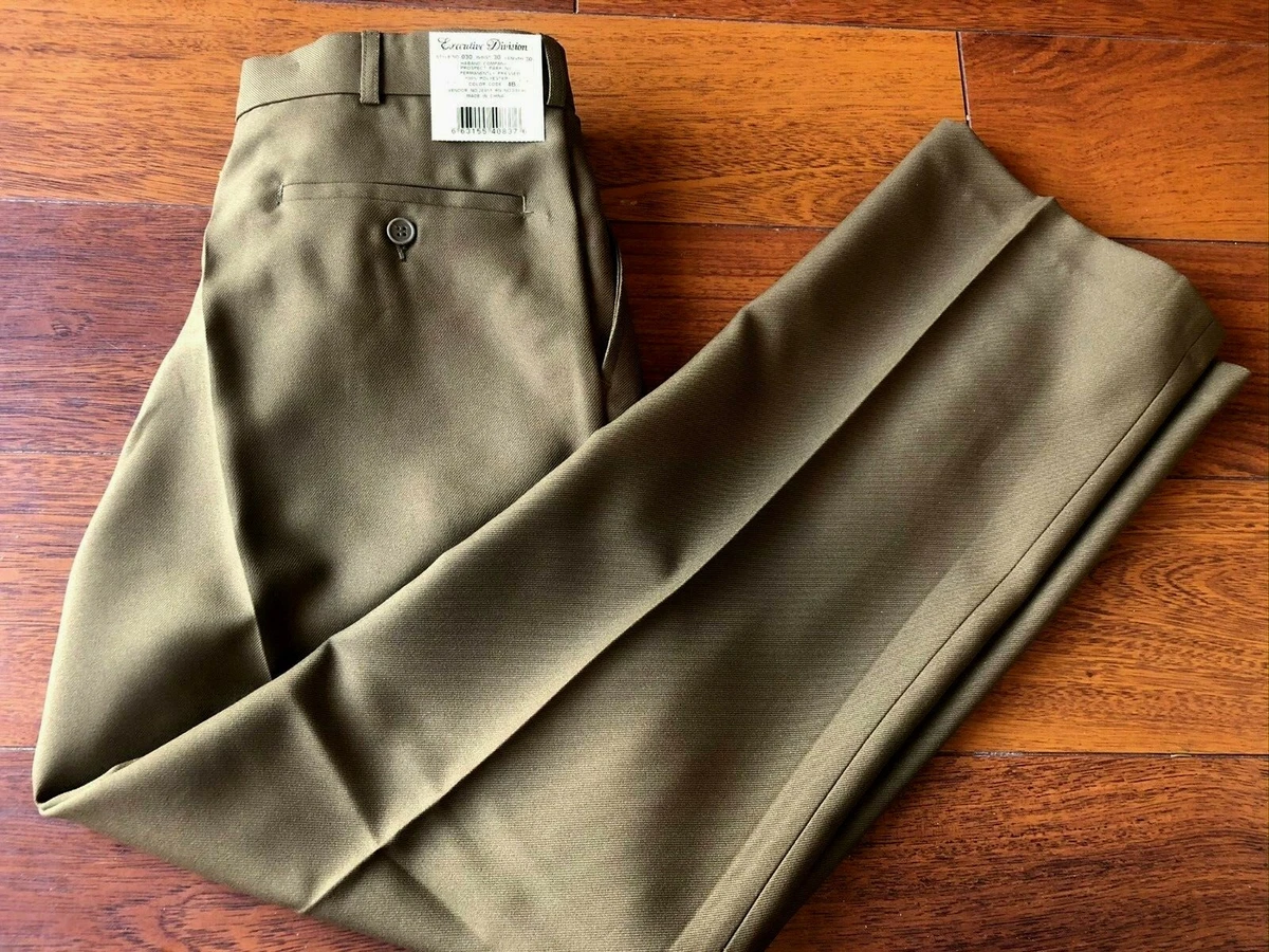 NEW mens HABAND EXECUTIVE DIVISION SLACKS dress pants BROWN business SZ 30 X 30