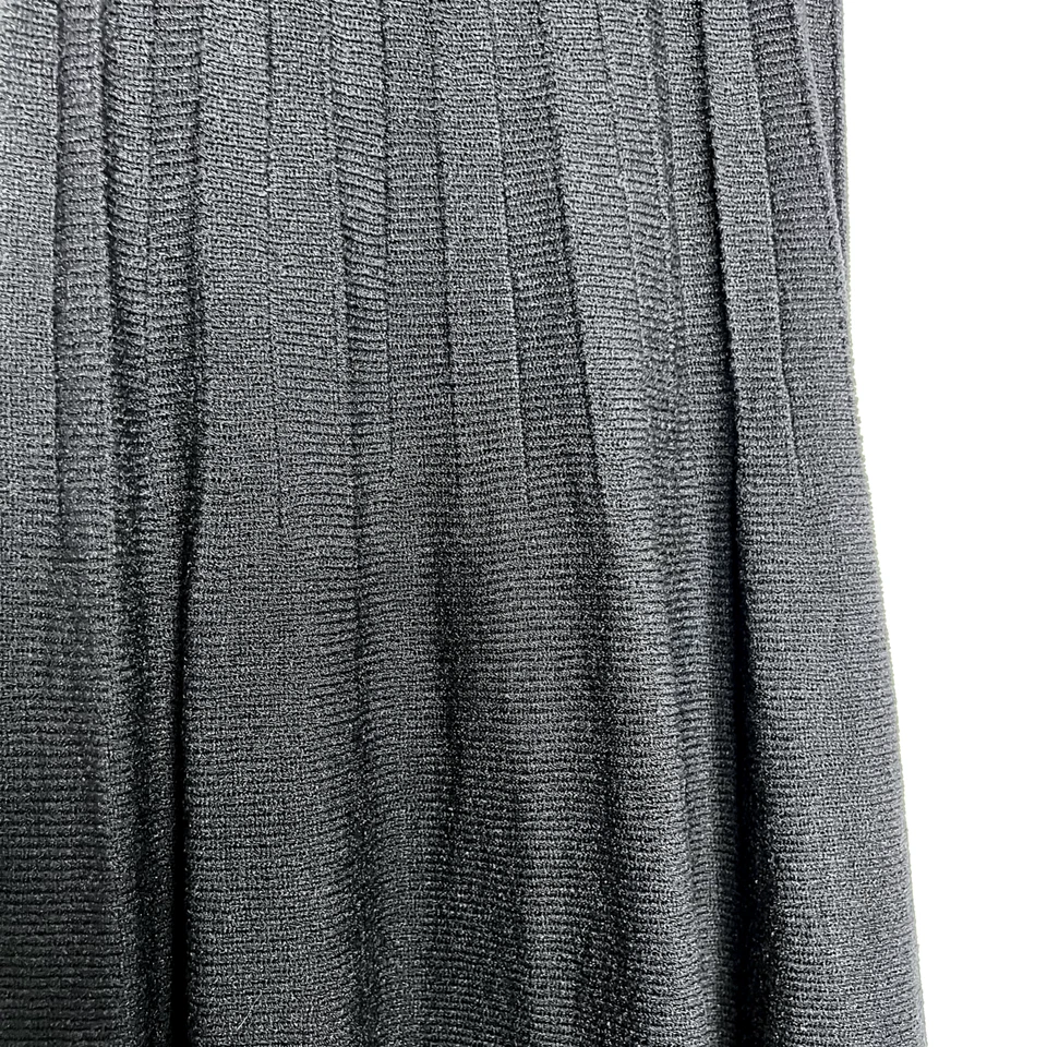 Adolfo Saks Fifth Avenue Womens Skirt Size M Medium Black Pleated Knit Vintage - Image 4 of 4