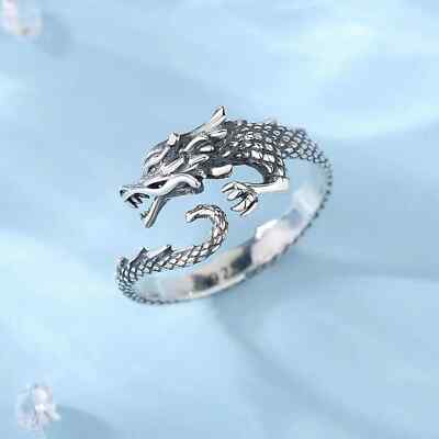 Sterling Silber Drachen Ring
