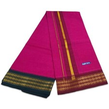 Men's Pure Cotton Dhoti, Lungi 2 Meter Colour Dhoti Queen Rose 2 meter