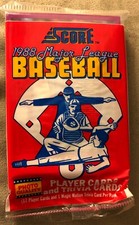 1988 Score Baseball Pack Pedro Guerrero Dodgers (Top) Willie Fraser Angels (Back