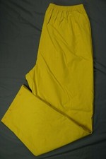 Columbia Elastic Waist PVC Rubber Rain Pants. Bright Yellow, Men's L. EUC, Read.