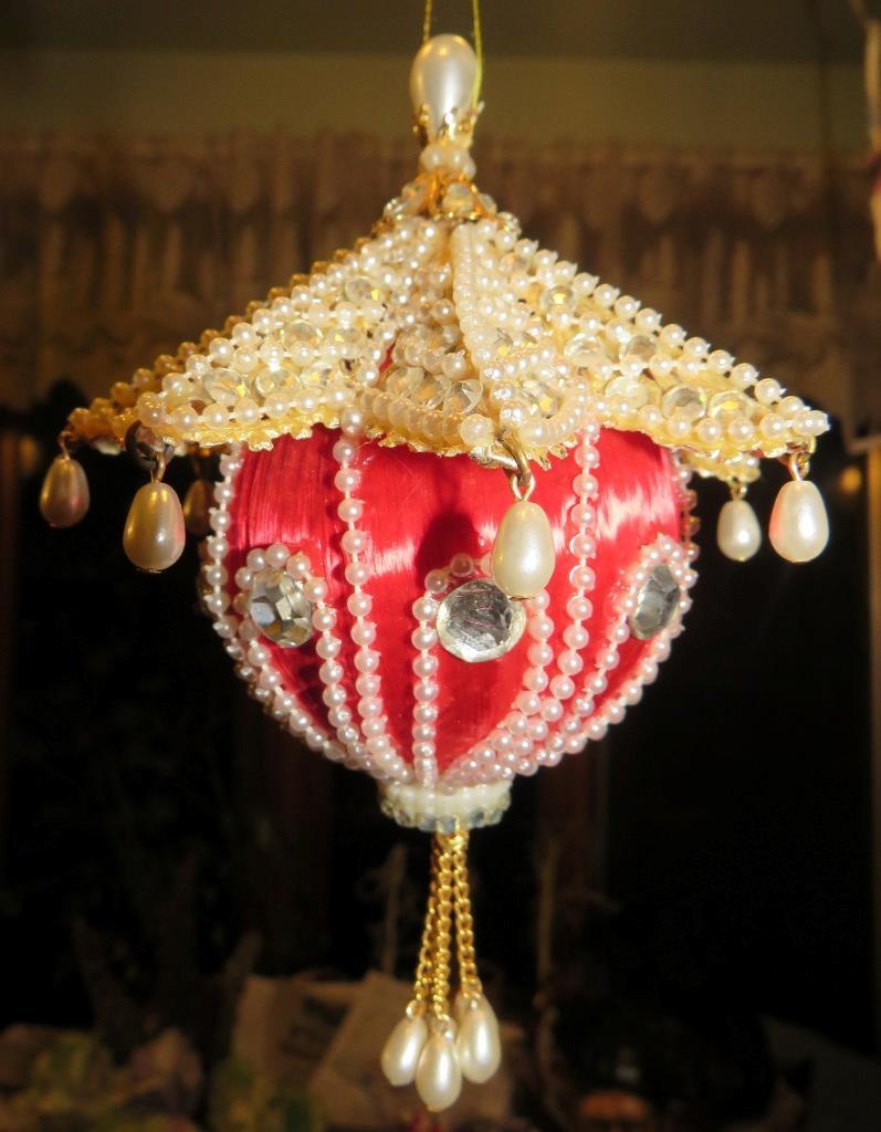 Vtg June Zimonick Christmas Ornament ~ RED ~ Swarovski Vtg June Zimonick Christmas Ornament ~ RED ~ Swarovski
