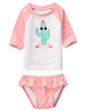 NWT Gymboree Cactus Cutie Cactus Rash Guard swimsuit Baby 0-3,3-6,6-12,12-18M