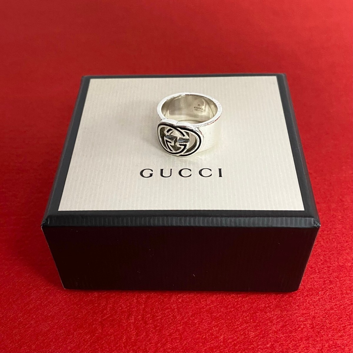 GUCCI Interlocking G Ring Silver925 Silver 44697 | eBay