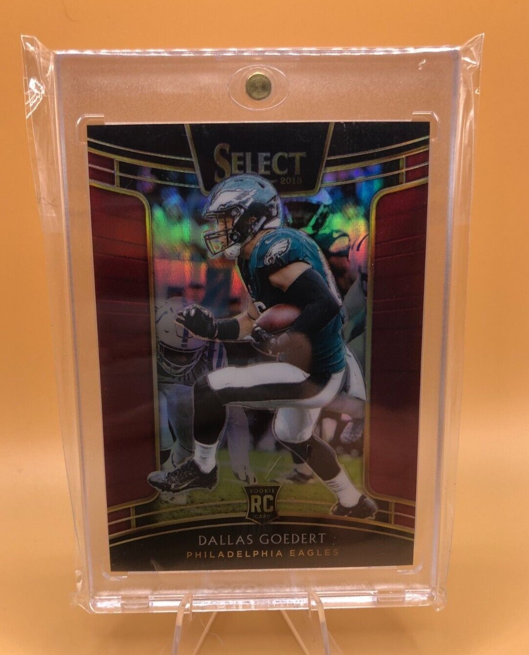 Dallas Goedert 2018 Select Concourse Red Prizm RC #21 SSP 99/99 Eagles Bookend