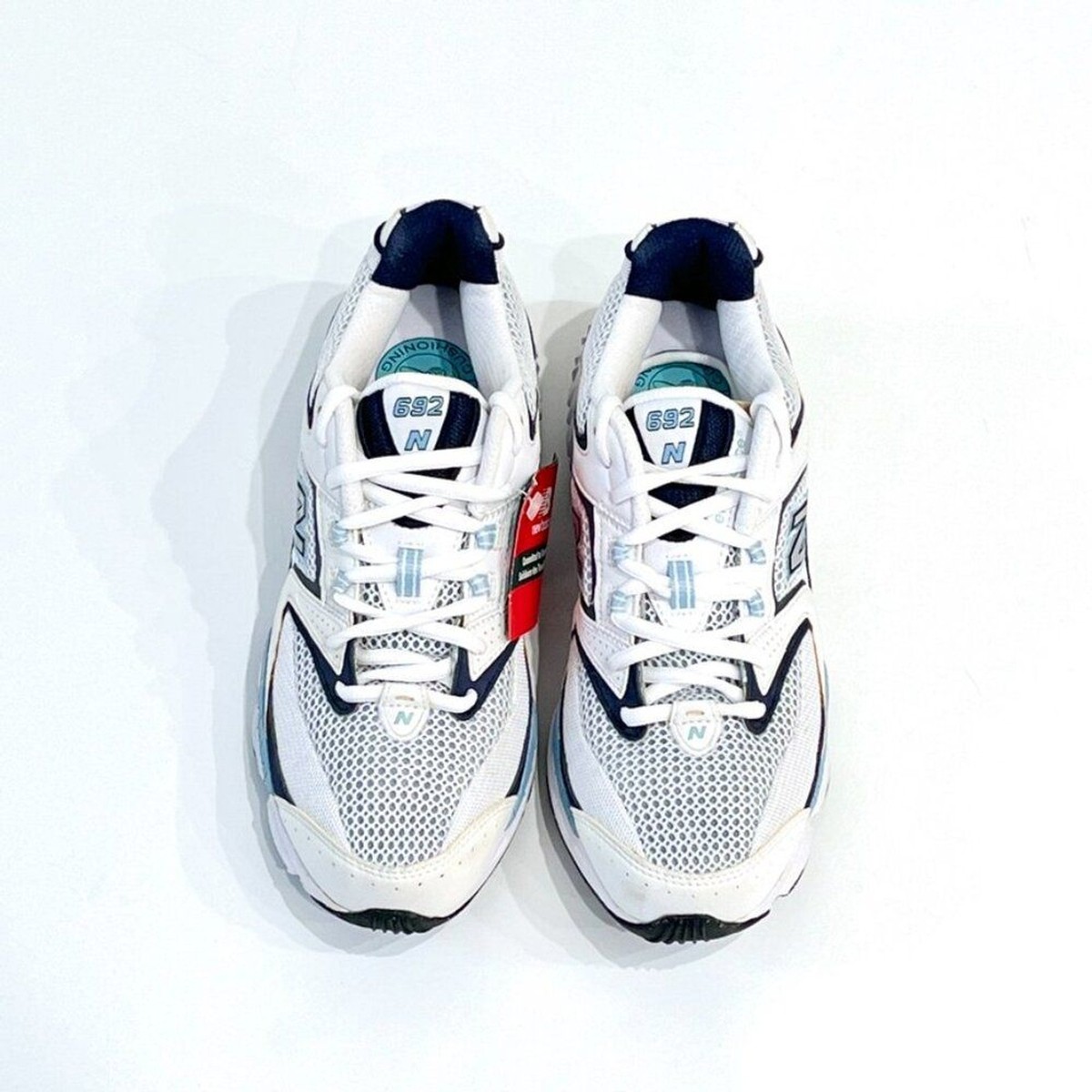 80s 90s New Balance エナメルバッグ USA ホワイト New Balance 692 Made In USA Y2K Rare Blue White Sneakers
