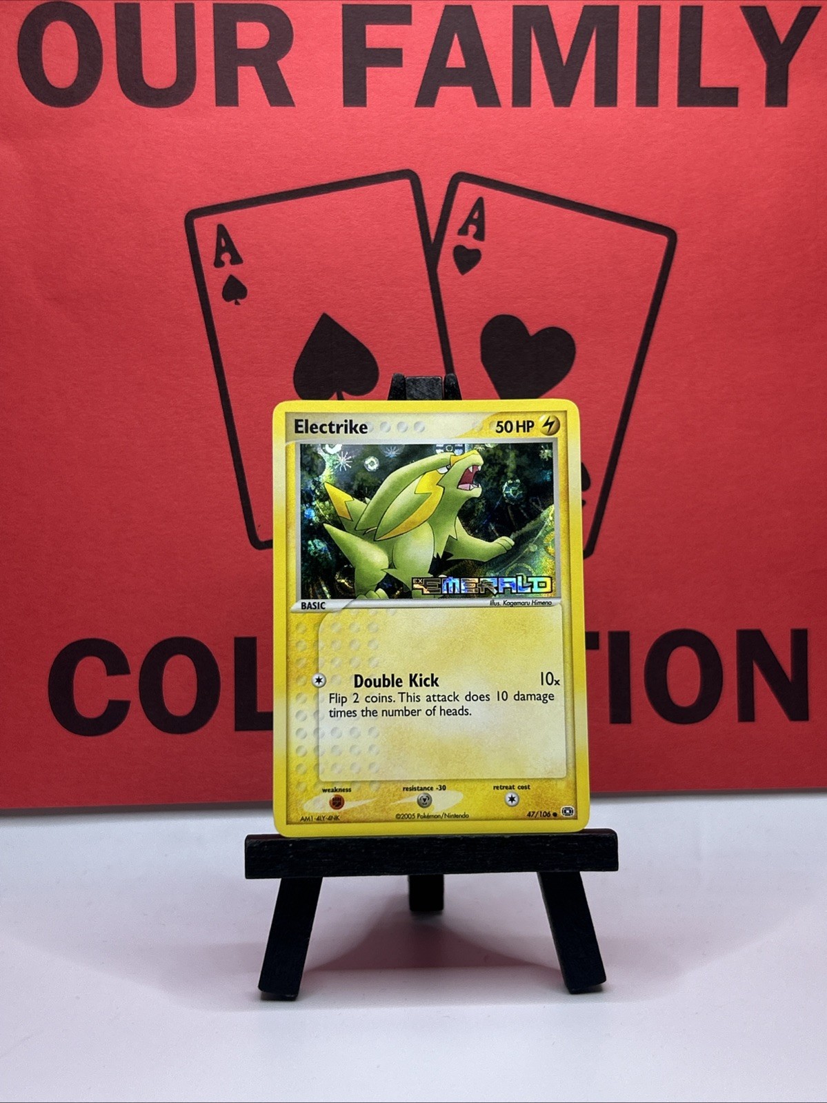 Electrike 47/106 EX Emerald Holo Stamped Pokemon Card